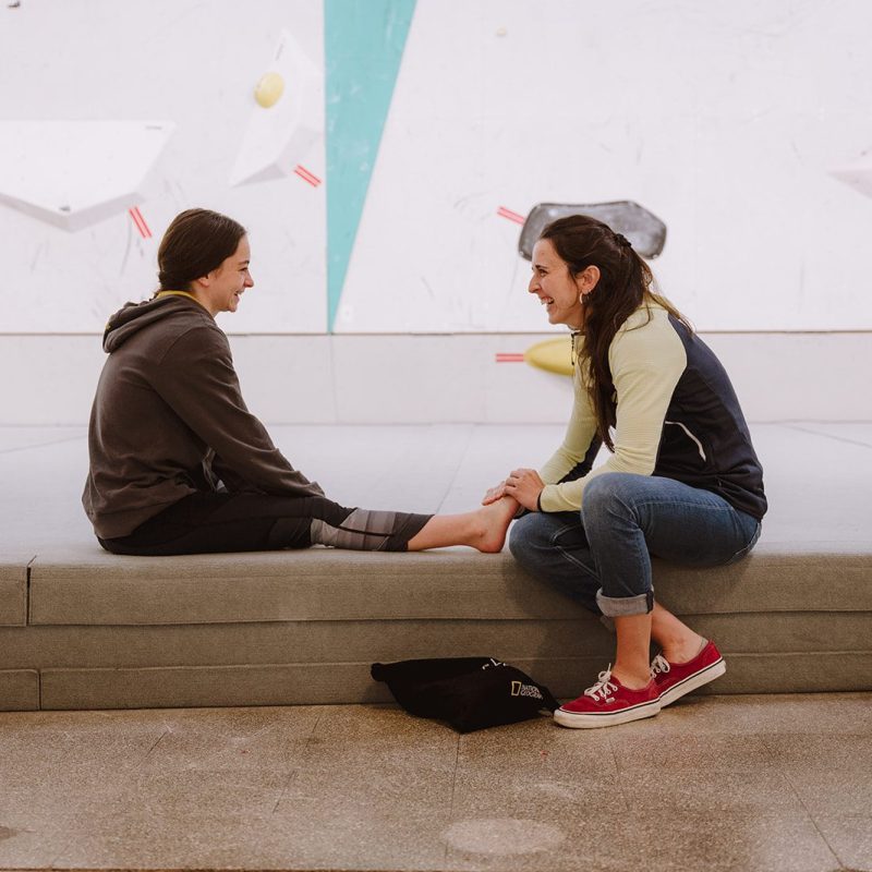 En una concentració d'entrenament de l'equip Sputnik, amb Iziar Martínez. Foto Maite Arranz.